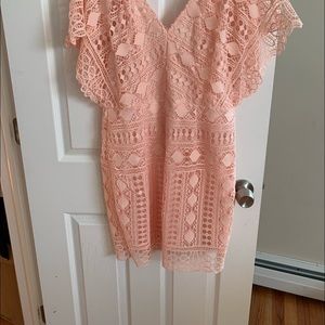 Pink lace dress